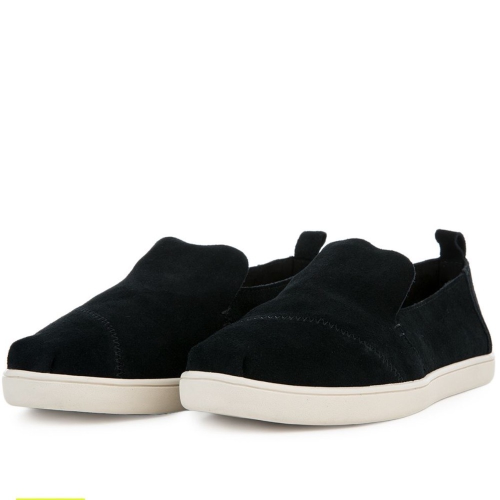 Toms Women’s Deconstructed Alpargata Suede Flat BLACK, size 9.5